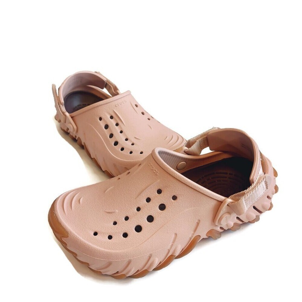 CROCS Echo Gum Ro Clog Sandals Mens Size 5 Womens 7 Pink Caramel - Picture 4 of 10